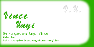 vince unyi business card